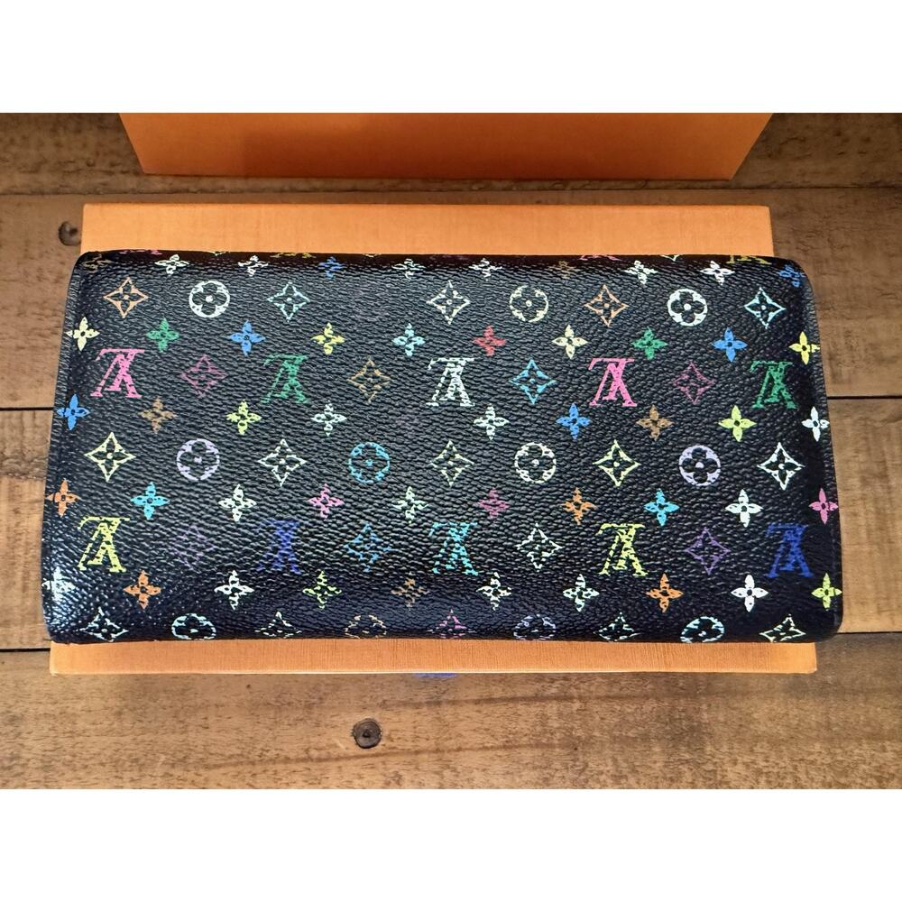 Louis Vuitton Wallet Womens Multicolor Monogram Canvas Long Envelope France Logo - Picture 4 of 16